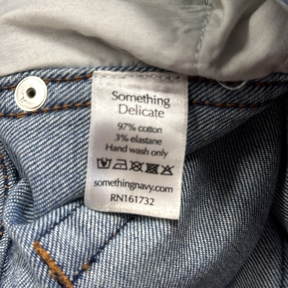 Something Navy Denim Skinny Split Hem Jeans Size 2 - Picture 6 of 9